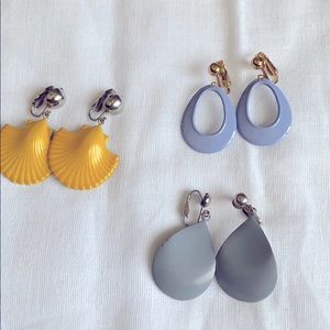 3pr clip on earrings